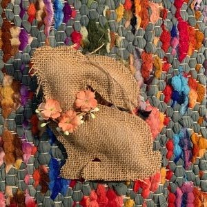 Burlap rabbits set of 4